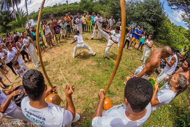 Roda de capoeira na ocupação do Rio Gramame. Foto: Thiago Nozi